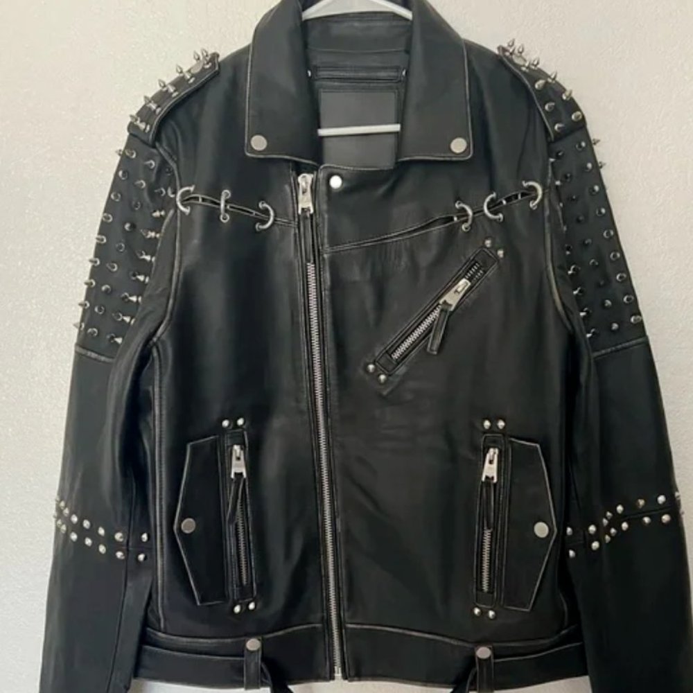 Boda Skins RARE Studded Leather Jacket - Miracle Workers edit. sz LARGE - NEW